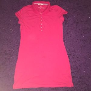 A pink summer polo dress